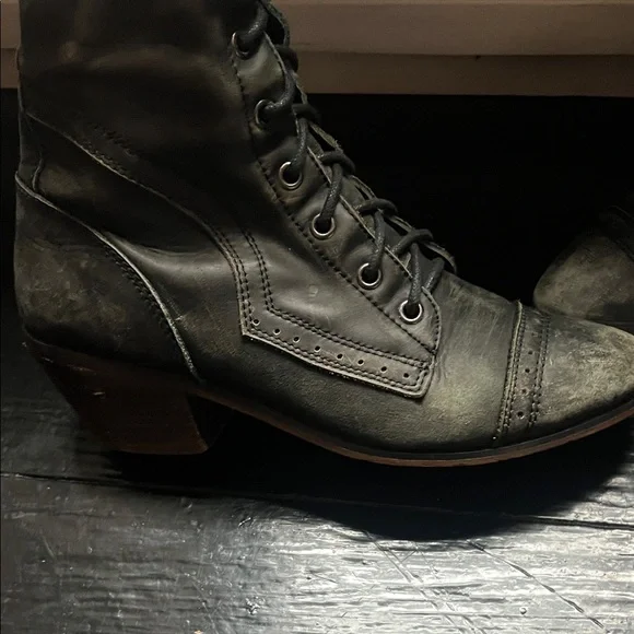 Jeffrey Campbell Black Lace-Up Boots - Picture 3 of 9